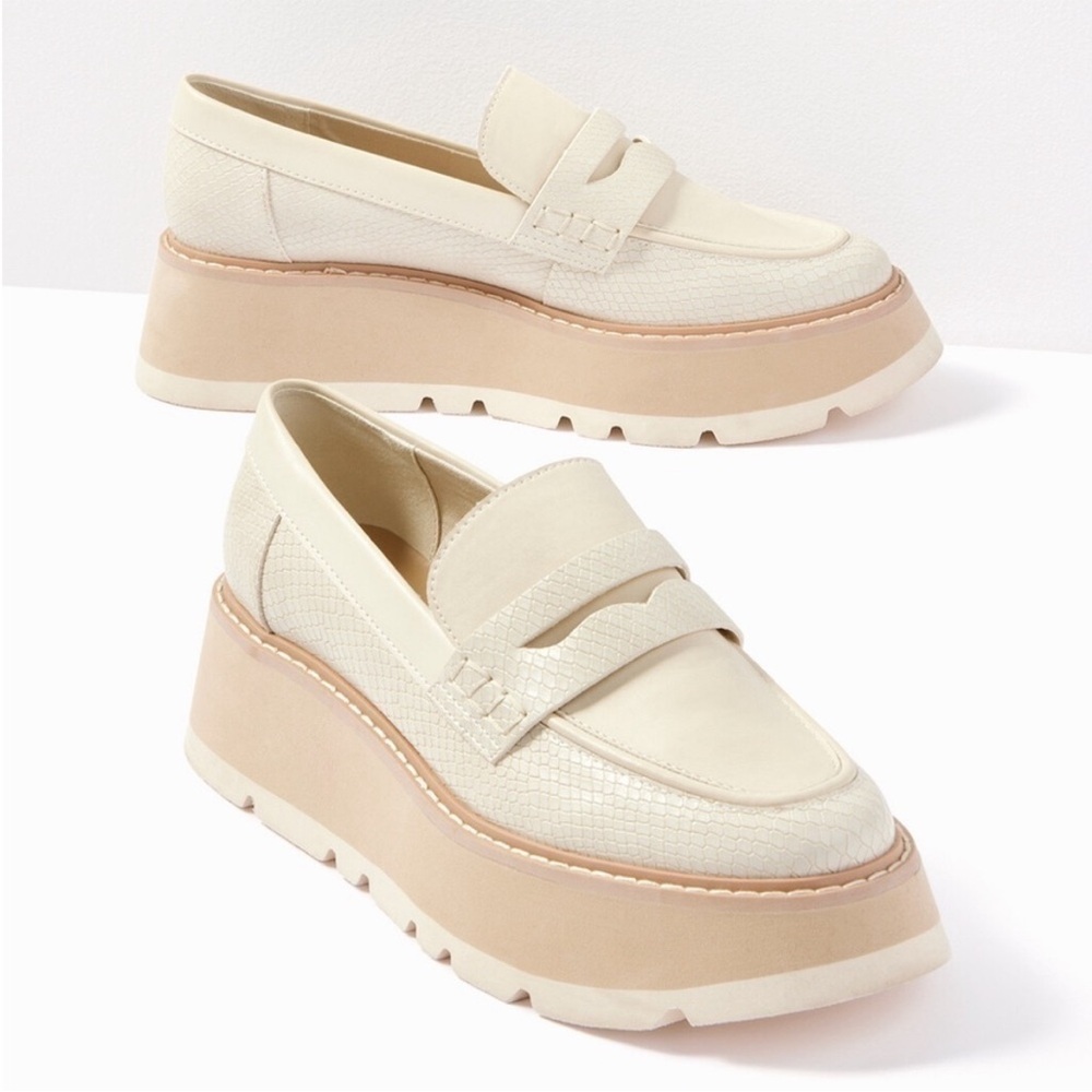 Dolce Vita Women's Cream Platform Loafers